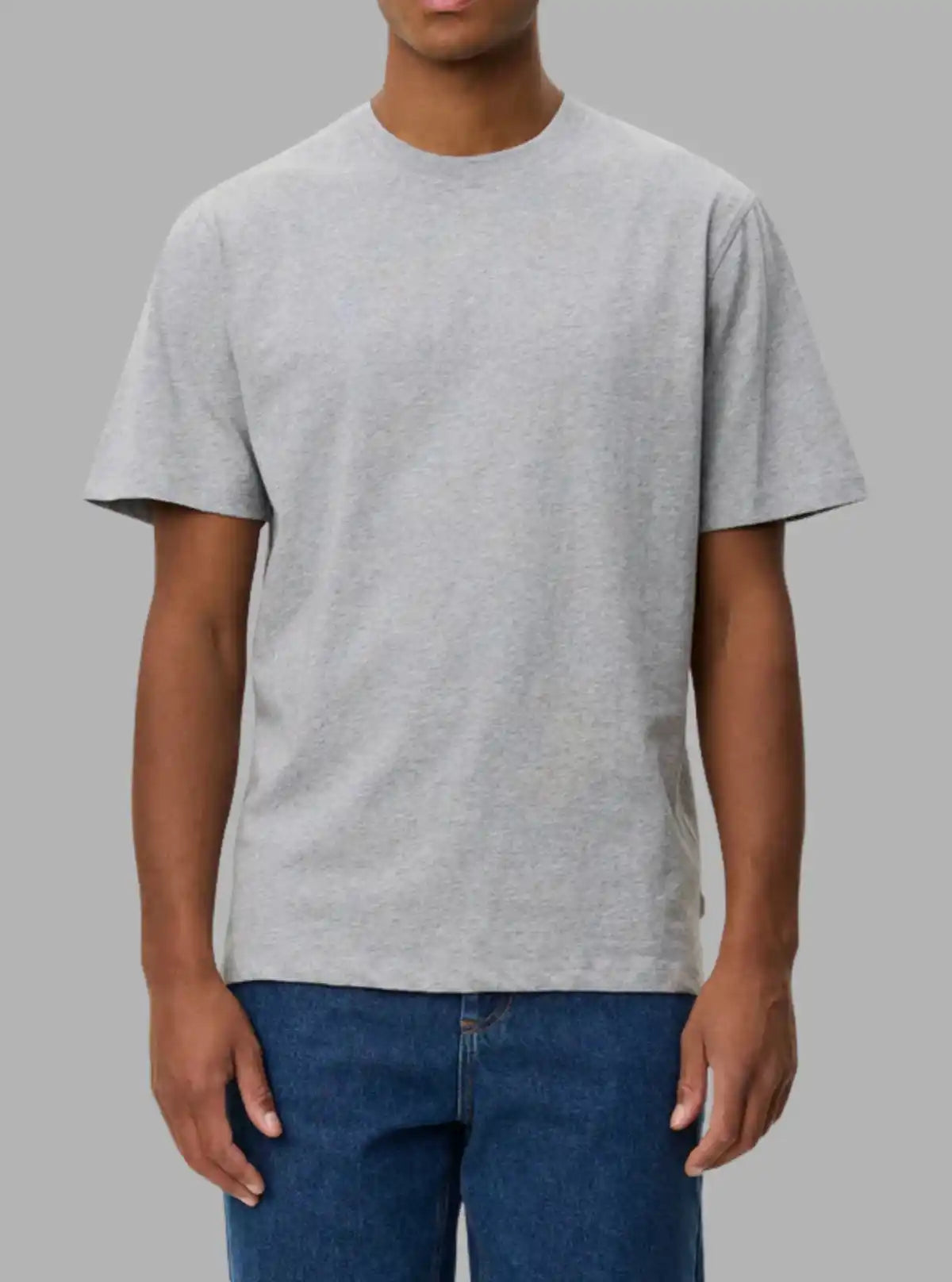 Men’s Grey Melange 180 GSM Cotton T-Shirt | Premium Bulk Tee