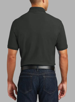 Men’s Black Pique Polyester Polo T-Shirt | Promo Thread