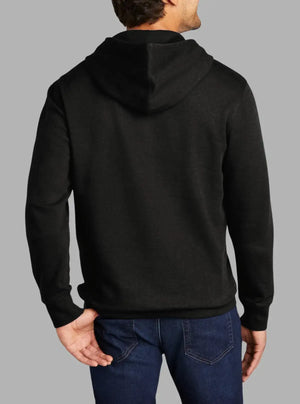 Men’s Black 300gsm Hooded Sweatshirt | Premium Poly Cotton – Promo Thread