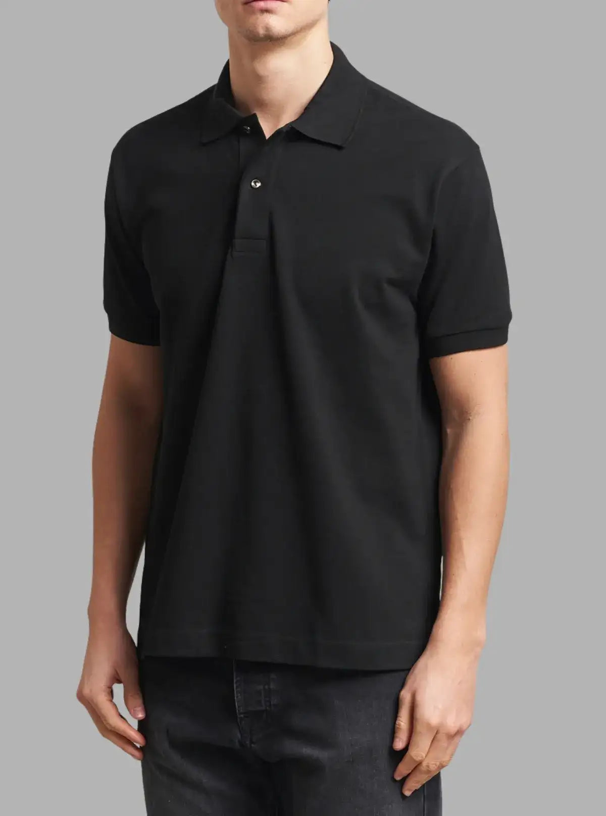 Men’s Black Solid Polo T-Shirt – 100% Cotton, Soft Touch| Promo Thread