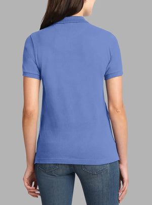 Women’s Blueberry Solid Polo T-Shirt 240 GSM Cotton | Promo Thread