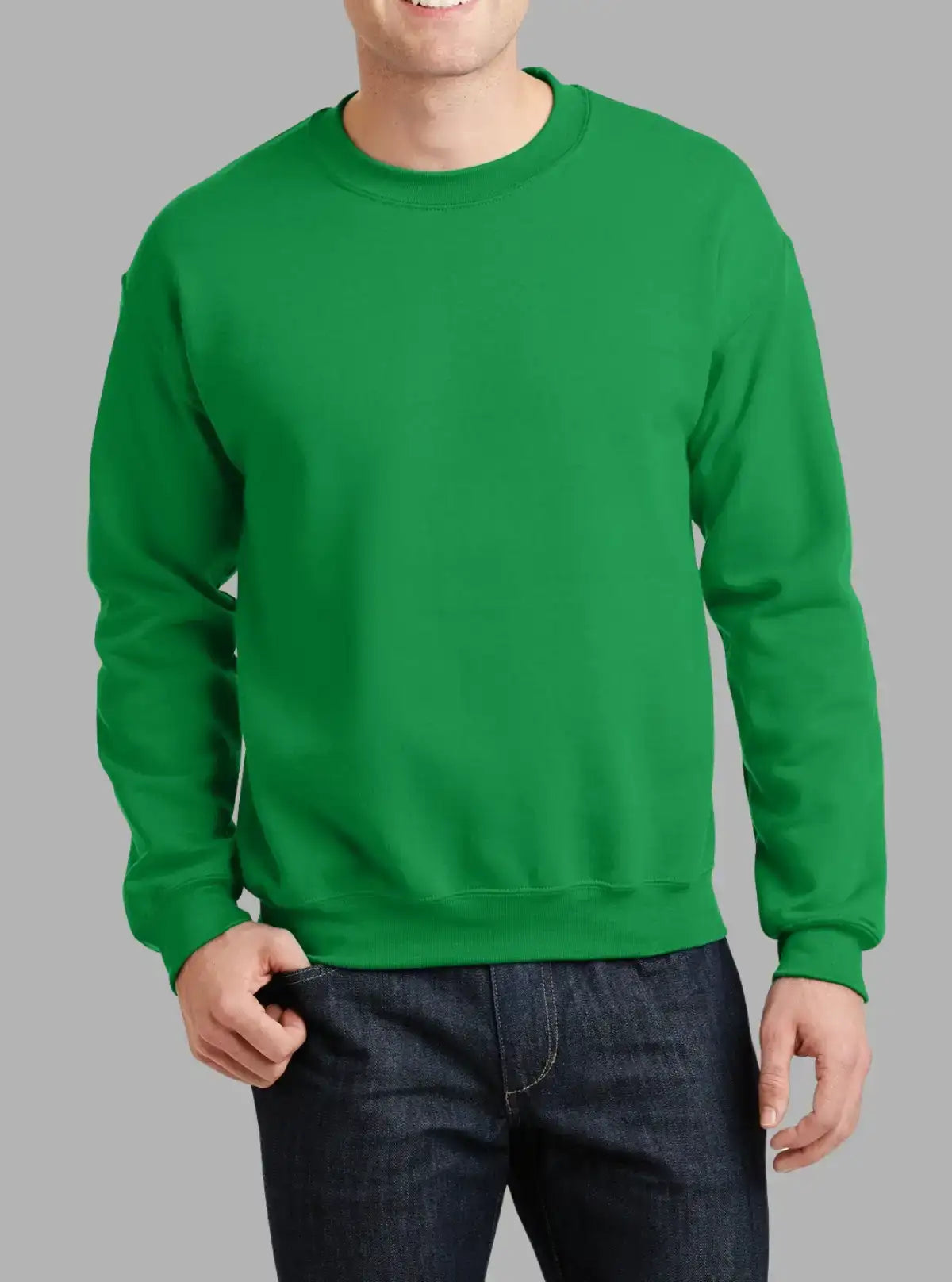 Men’s Bright Green 300gsm Crew Neck Sweatshirt | Promo Thread