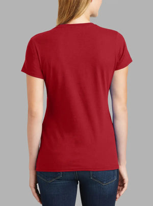Women’s Burgundy 180 GSM Cotton T-Shirt | Soft Bio-Washed – Promo Thread