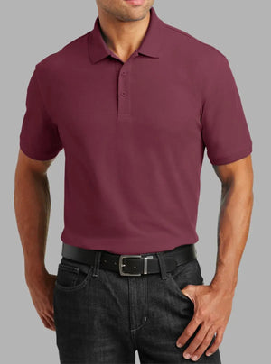 Men’s Burgundy Polyester Pique Polo T-Shirt | Promo Thread