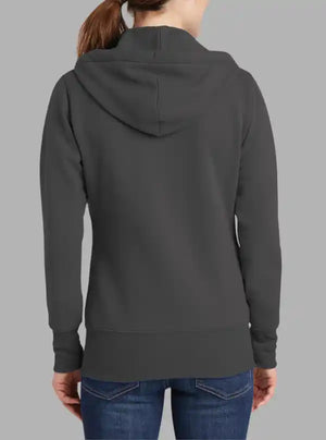 Women’s 300gsm Charcoal Zipper Hoodie – Soft Poly Cotton Sweatshirt