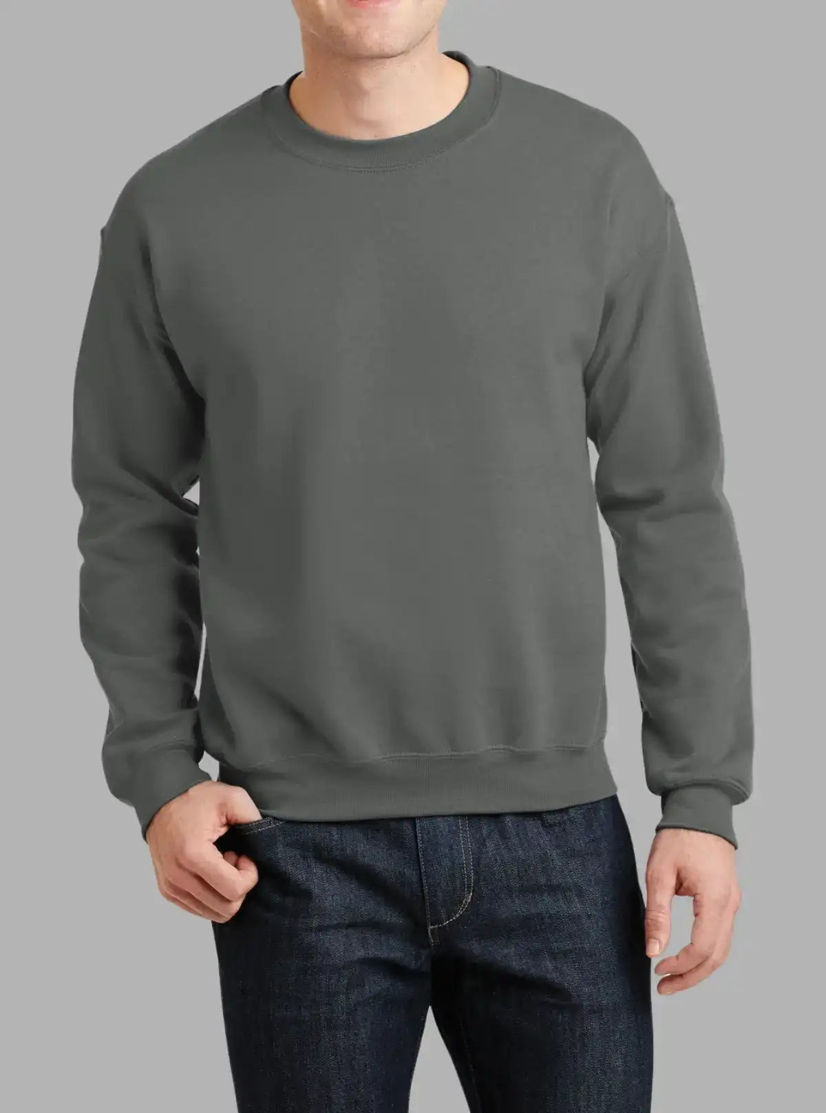 Men’s Charcoal 300gsm Crew Neck Sweatshirt | Promo Thread