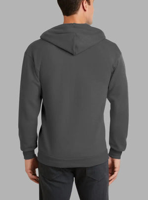 Men’s Charcoal Hooded Zipper Sweatshirt 300gsm | Promo Thread