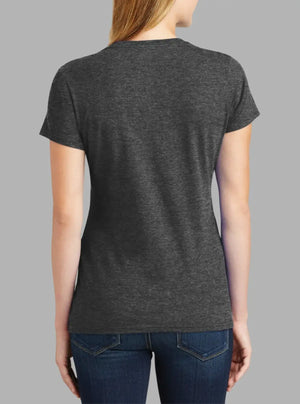 Women’s Charcoal Melange 180 GSM Cotton T-Shirt | Soft Bio-Wash – Promo Thread