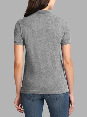 Women’s Charcoal Solid Polo T-Shirt 240 GSM Cotton | Promo Thread