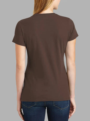 Women’s Chocolate 180 GSM Cotton Crew Neck T-Shirt | Soft & Durable