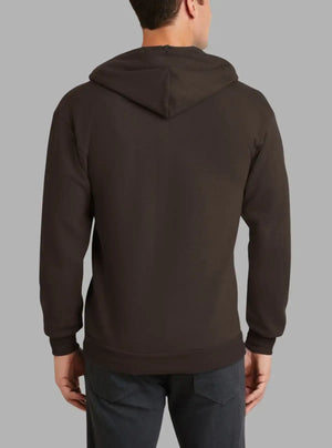 Men’s Dark Chocolate Hooded Zipper Sweatshirt 300gsm | Promo Thread