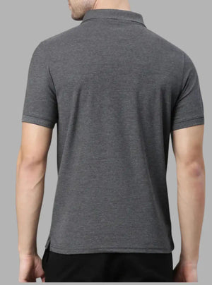 Men’s Dark Melange 240 GSM Cotton Polo T-Shirt | Promo Thread