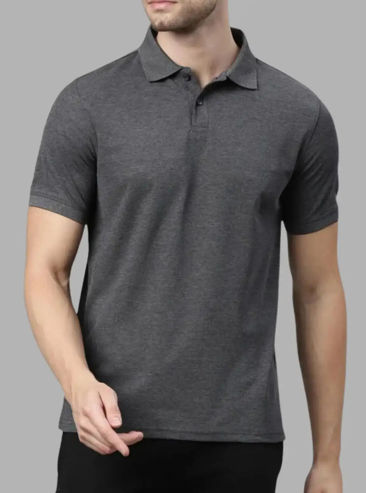 Men’s Dark Melange 240 GSM Cotton Polo T-Shirt | Promo Thread