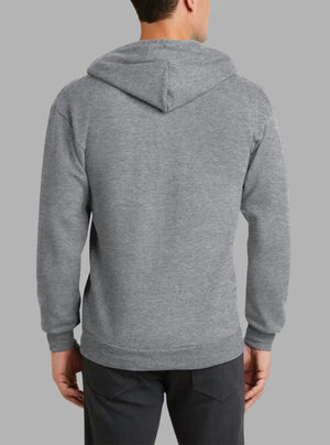 Men’s Hooded Zipper Sweatshirt 300gsm Dark Grey Melange – Promo Thread