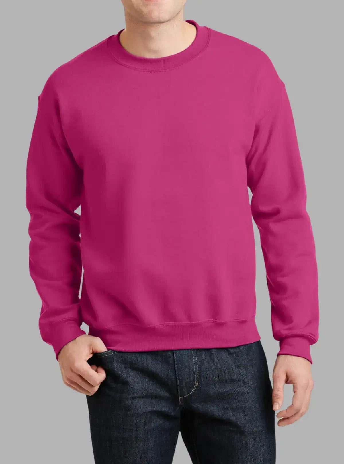 Men’s Deep Pink 300gsm Crew Neck Sweatshirt | Promo Thread