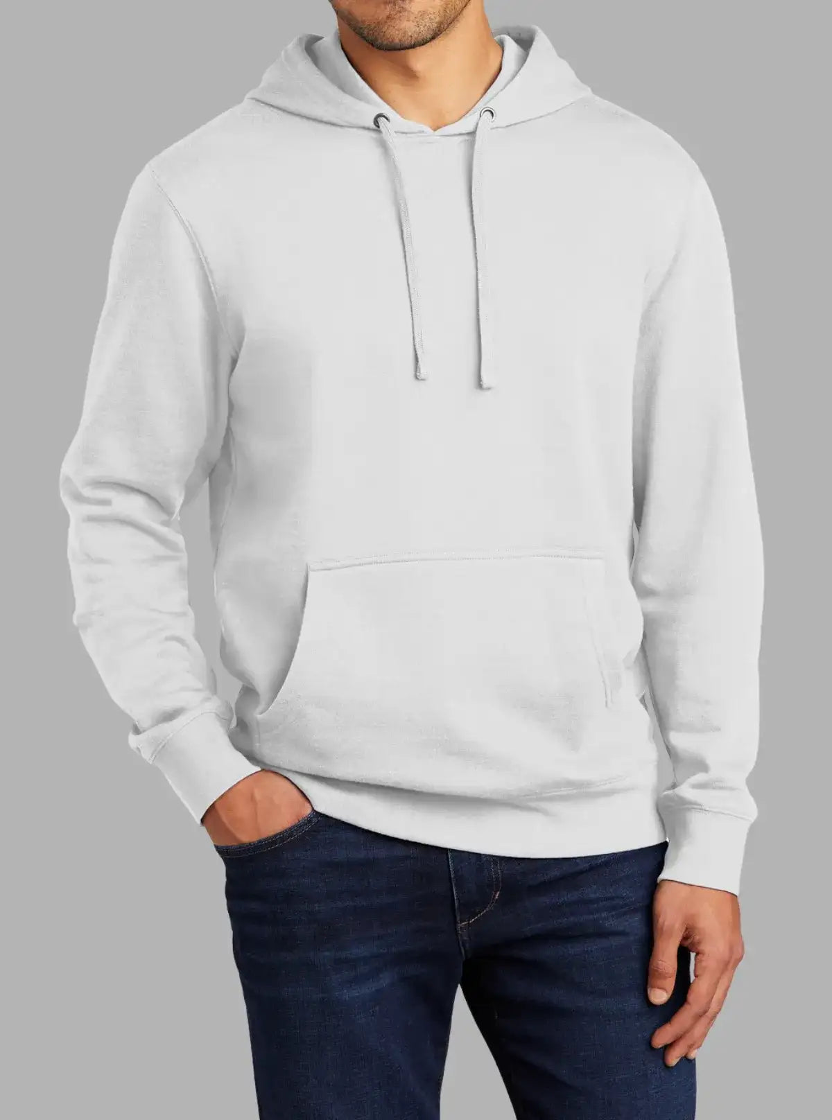 Men’s Faded Grey 300gsm Hooded Sweatshirt | Premium Poly Cotton