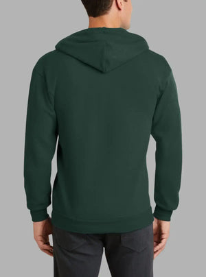 Men’s Forest Green Hooded Zipper Sweatshirt 300gsm – Promo Thread