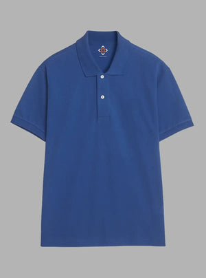 Men’s Pike France Blue Solid Polo T-Shirt 100% Cotton | Promo Thread