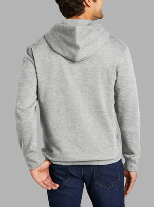 Men’s Grey Melange 300gsm Hooded Sweatshirt | Premium Poly Cotton