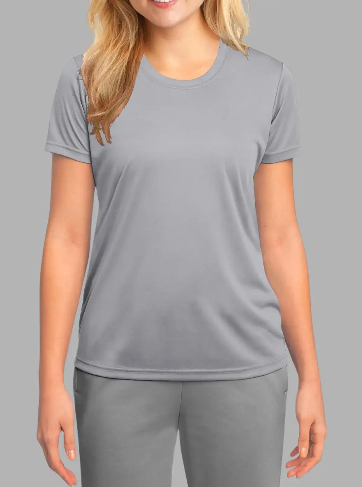 Women’s Grey Polyester Dry Fit T-Shirt 140gsm | Promo Thread