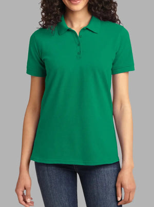 Women’s Kelly Green Piqué Polyester Polo T-Shirt 200 GSM | Promo Thread