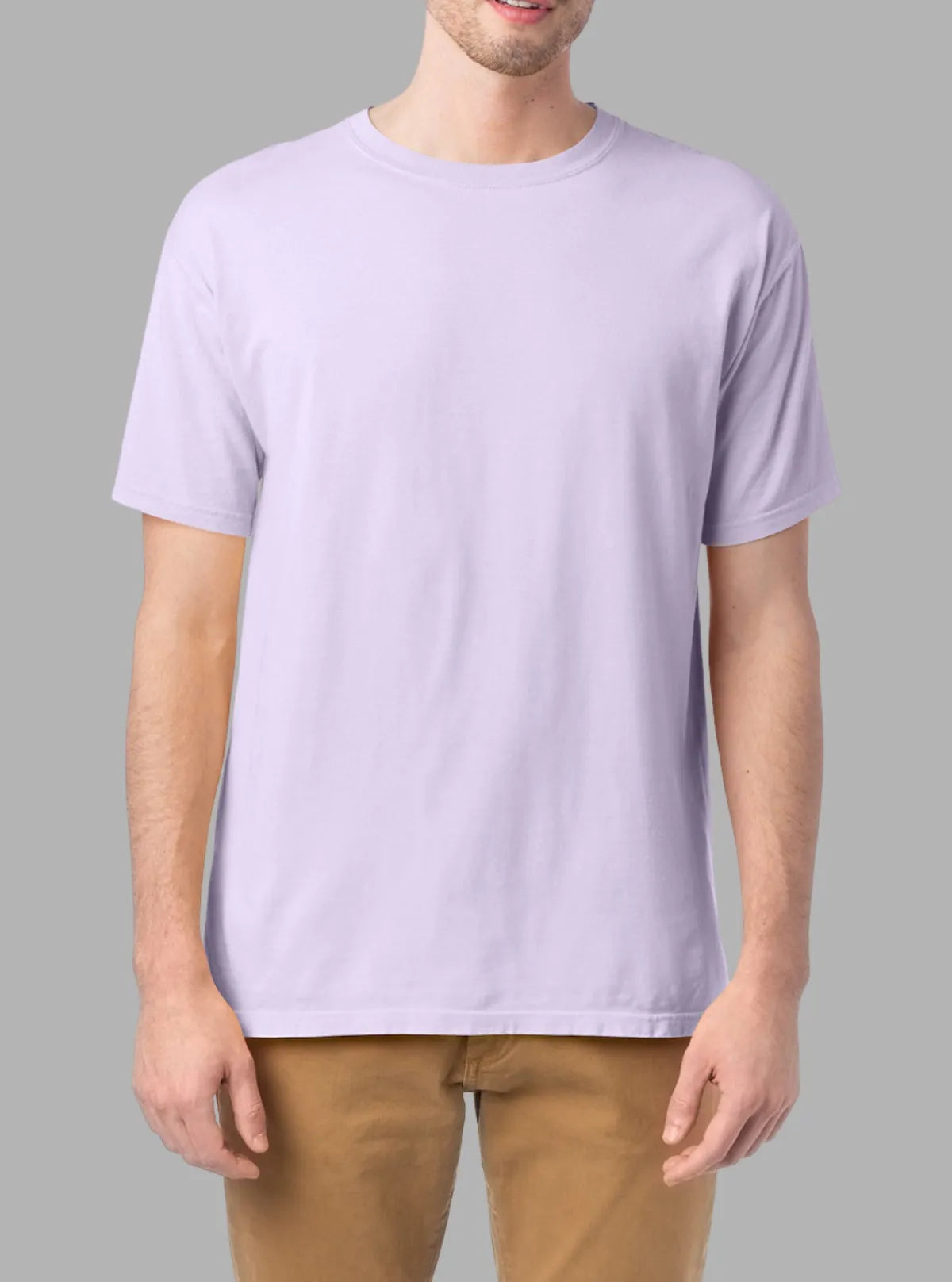 Men’s Lavender 180 GSM Solid Cotton T-Shirt | Premium Bulk Tees