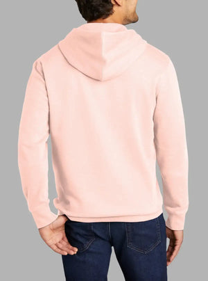 Men’s Light Pink 300gsm Hooded Sweatshirt | Premium Poly Cotton