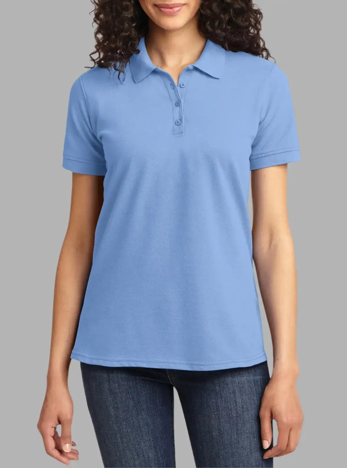 Women’s Light Blue Piqué Polyester Polo T-Shirt 200 GSM | Promo Thread