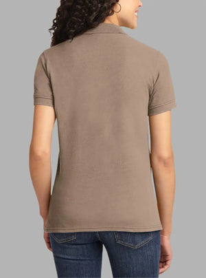 Women’s Light Brown Piqué Polyester Polo T-Shirt 200 GSM | Promo Thread