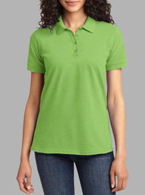 Women’s Lime Green Piqué Polyester Polo T-Shirt 200 GSM | Promo Thread