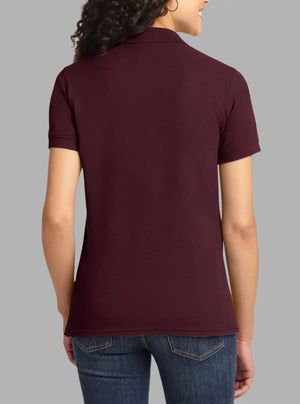 Women’s Maroon Piqué Polyester Polo T-Shirt 200 GSM | Promo Thread