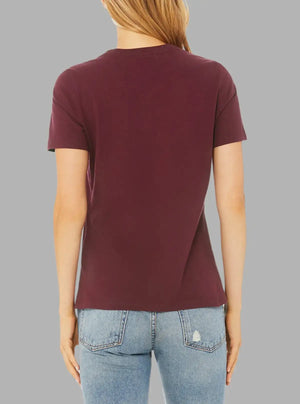 Women’s Maroon 180 GSM Cotton T-Shirt | Promo Thread