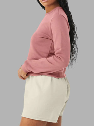Women’s 300gsm Mauve Crew Neck Sweatshirt – Poly Cotton Hoodie