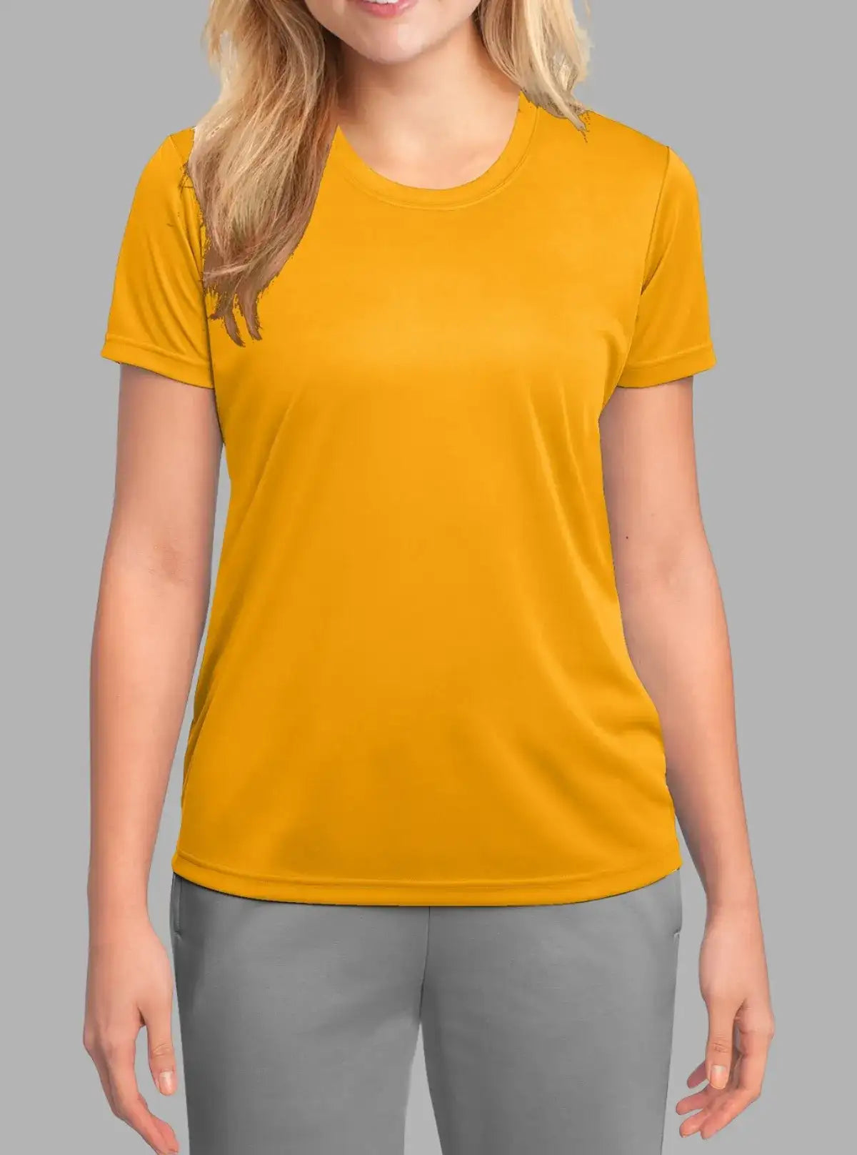 Women’s Mustard Polyester Dry Fit T-Shirt 140gsm | Promo Thread