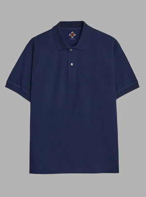 Men’s Pike Navy Blue Solid Polo T-Shirt 100% Cotton | Promo Thread