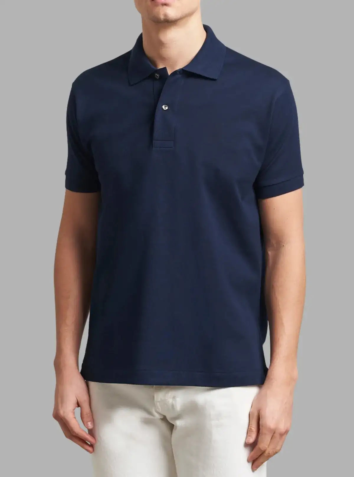 Men’s Pike Navy Blue Solid Polo T-Shirt 100% Cotton | Promo Thread