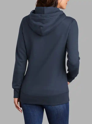 Women’s 300gsm Navy Hoodie – Poly Cotton Sweatshirt by Promo Thread