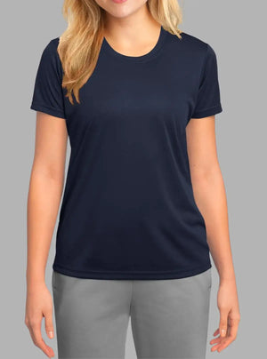 Women’s Navy Blue Polyester Dry Fit T-Shirt 140gsm | Promo Thread