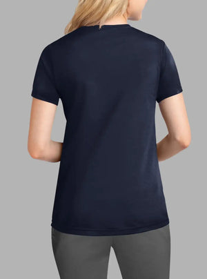 Women’s Navy Blue Polyester Dry Fit T-Shirt 140gsm | Promo Thread