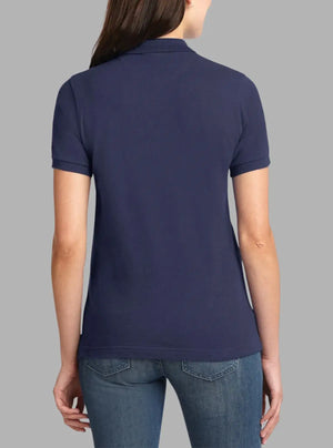 Women’s Navy Solid Polo T-Shirt 240 GSM Cotton | Promo Thread