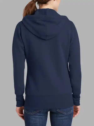 Women’s 300gsm Navy Zipper Hoodie – Soft Poly Cotton Sweatshirt