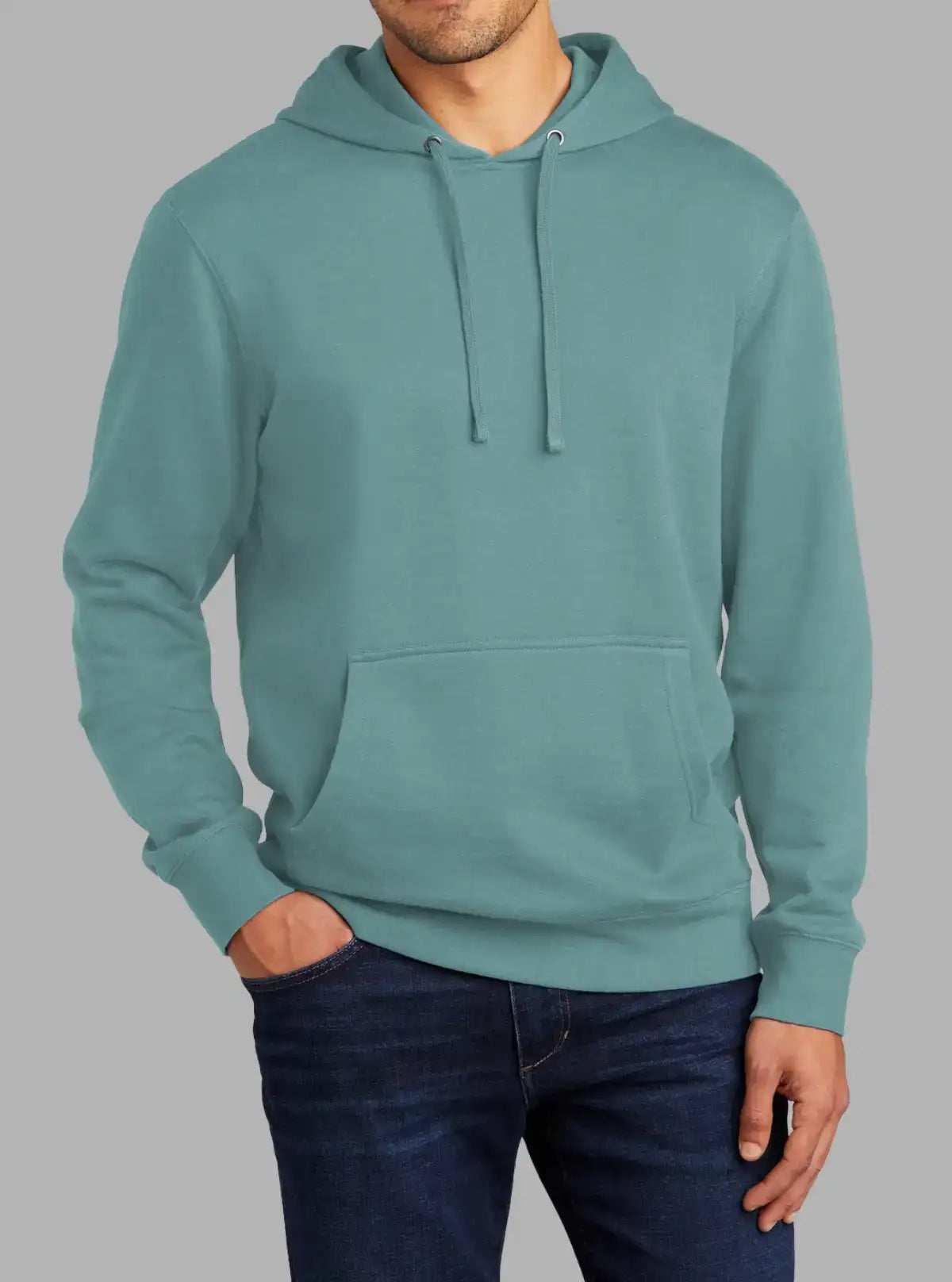 Men’s Ocean Blue 300gsm Hooded Sweatshirt | Promo Thread