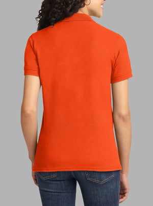 Women’s Orange Piqué Polyester Polo T-Shirt 200 GSM | Promo Thread