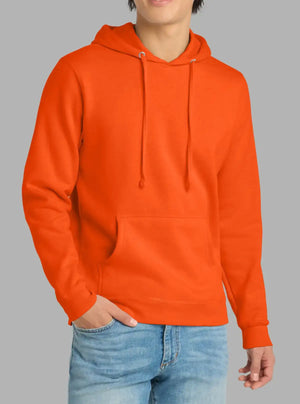 Men’s Orange 300gsm Hooded Sweatshirt | Premium Poly Cotton