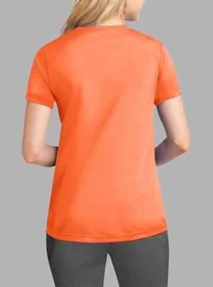 Women’s Orange Polyester Dry Fit T-Shirt 140gsm | Promo Thread