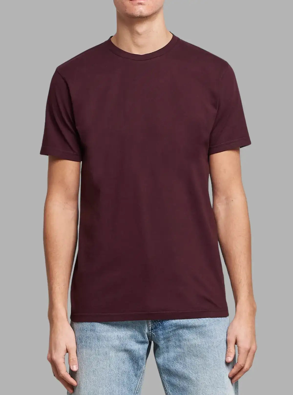 Oxblood Red 180 GSM Men’s Cotton T-Shirt | Premium Quality Tee