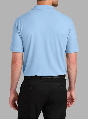 Men’s Pastel Blue Polyester Pique Polo T-Shirt | Promo Thread