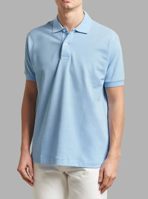 Men’s Pastel Blue Solid Polo T-Shirt 100% Cotton | Promo Thread