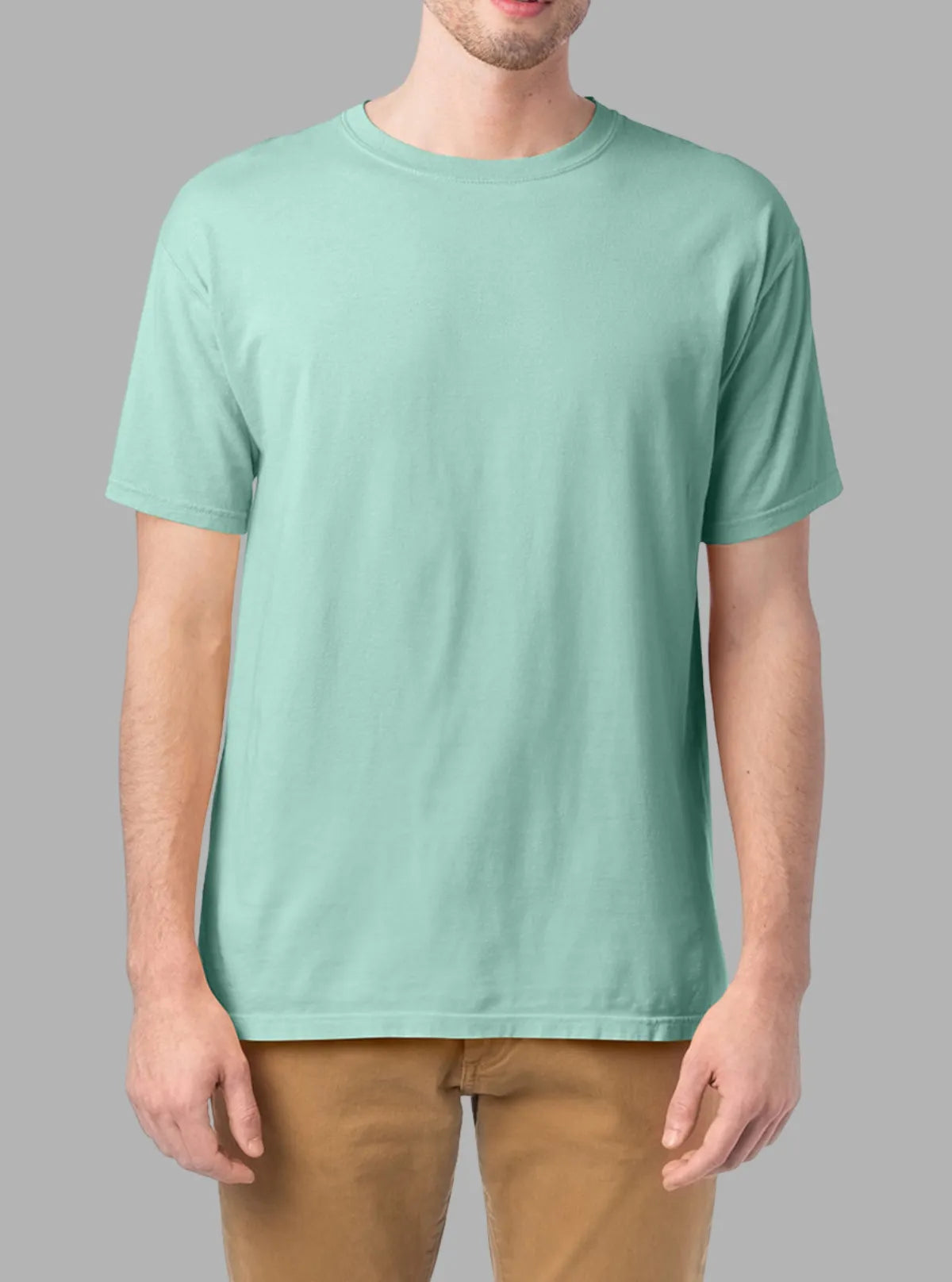 Men’s Pastel Green 180 GSM Cotton T-Shirt | Promo Thread