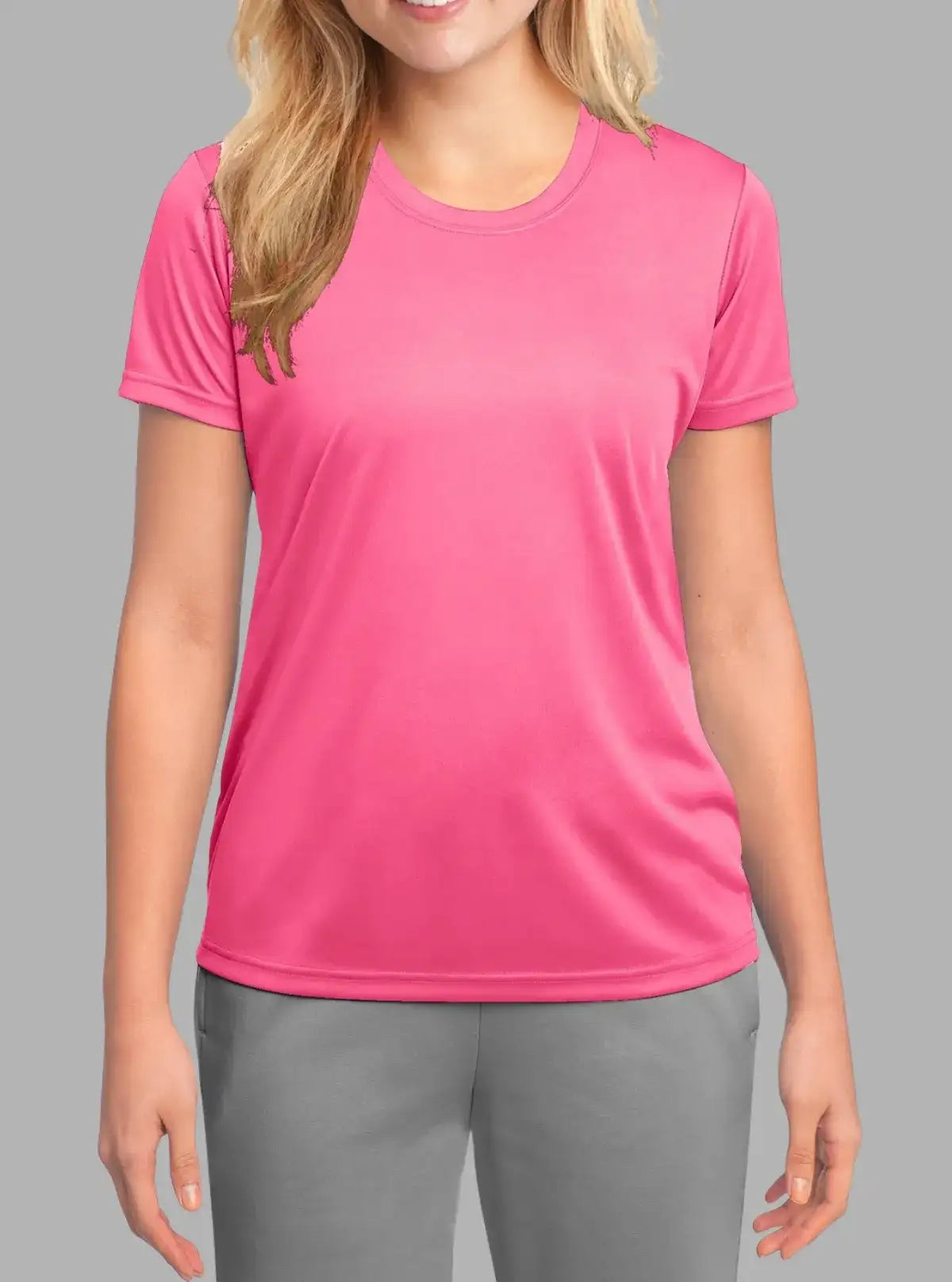 Women’s Pink Polyester Dry Fit T-Shirt 140gsm | Promo Thread